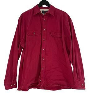 Wrangler Men’s XL Red Cotton Button Up Western Shirt